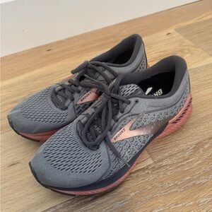 Brooks Women's Charcoal and Coral Athletic Shoes
